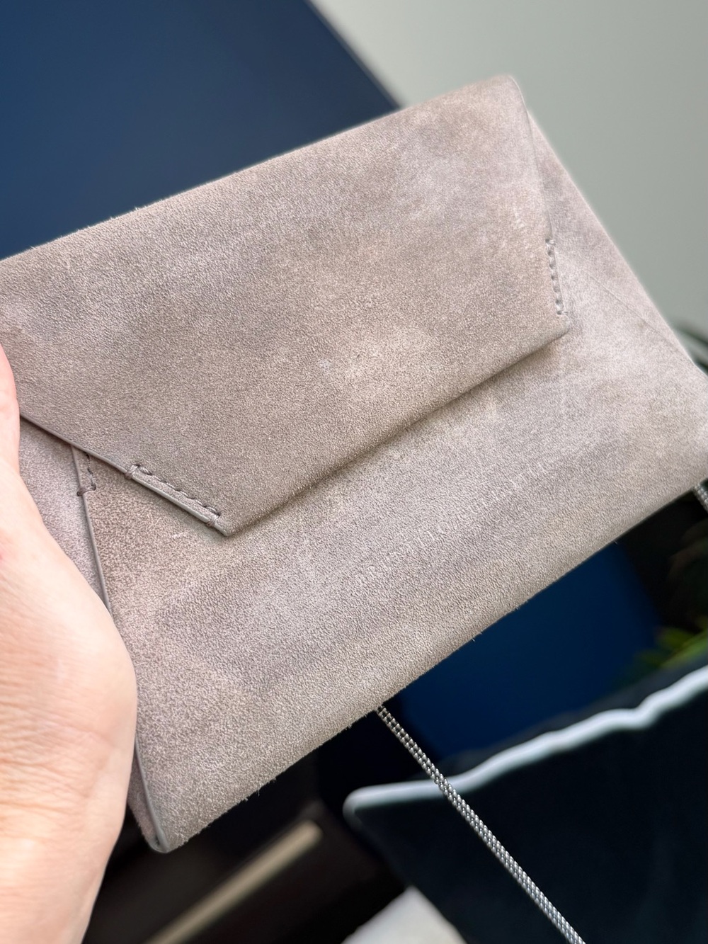 Brunello Cucinelli Gray Suede and Leather Tote - Picture 3 of 11